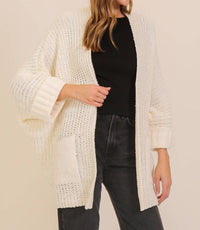 Timing - Chunky Knit Open Front Cardigan