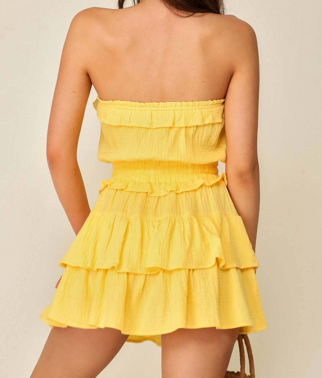 Timing - Sunshine Tiered Ruffled Waist Dress - clothing - cotton - dresses