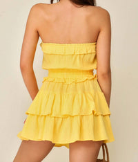 Timing - Sunshine Tiered Ruffled Waist Dress - clothing - cotton - dresses