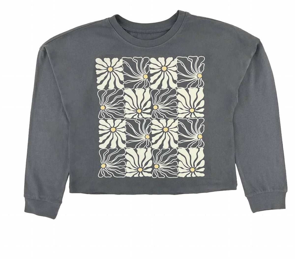 Tiny Whales - Long Sleeve Daisy Check Tee