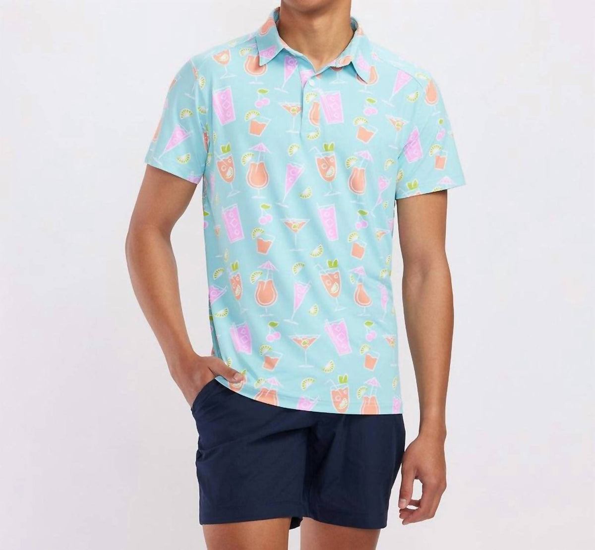 Tipsy Elves - Cocktail Caddy Golf Polo