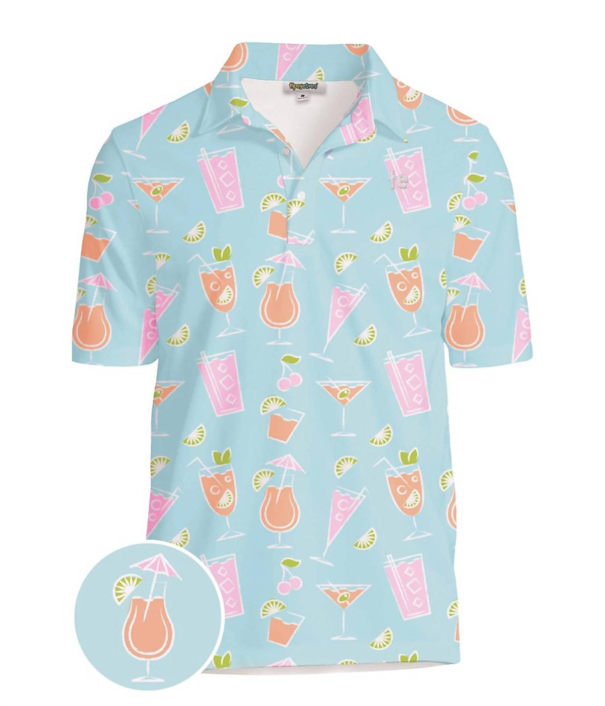 Tipsy Elves - Cocktail Caddy Golf Polo