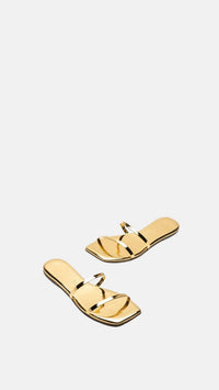 Tkees - Women's Gemma Square Toe Mirror Sandal