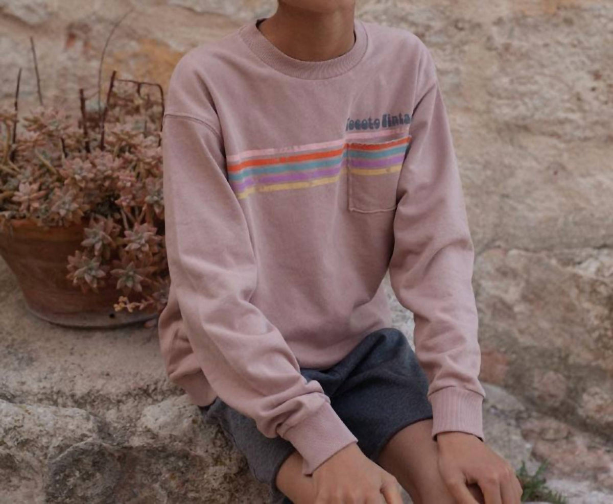 Tocoto Vintage - "Lines" Print Sweatshirt