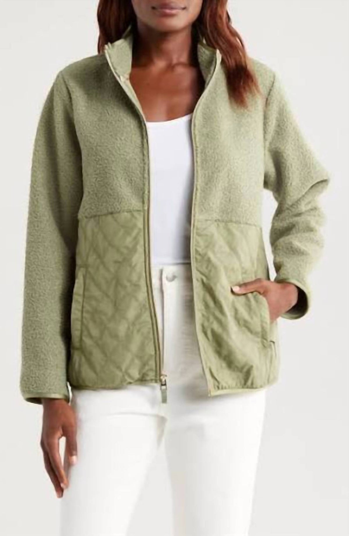 Tommy Bahama - Quilted Faux Sherpa Jacket