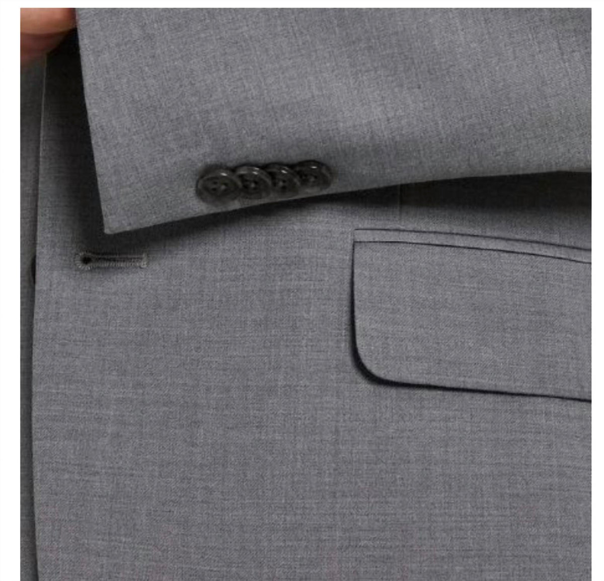 Tommy Hilfiger - Two Button Notch Lapel Wool Blend Suit Jacket