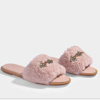 Tory Burch - Women's Aspen Genuine Shearling Sandal