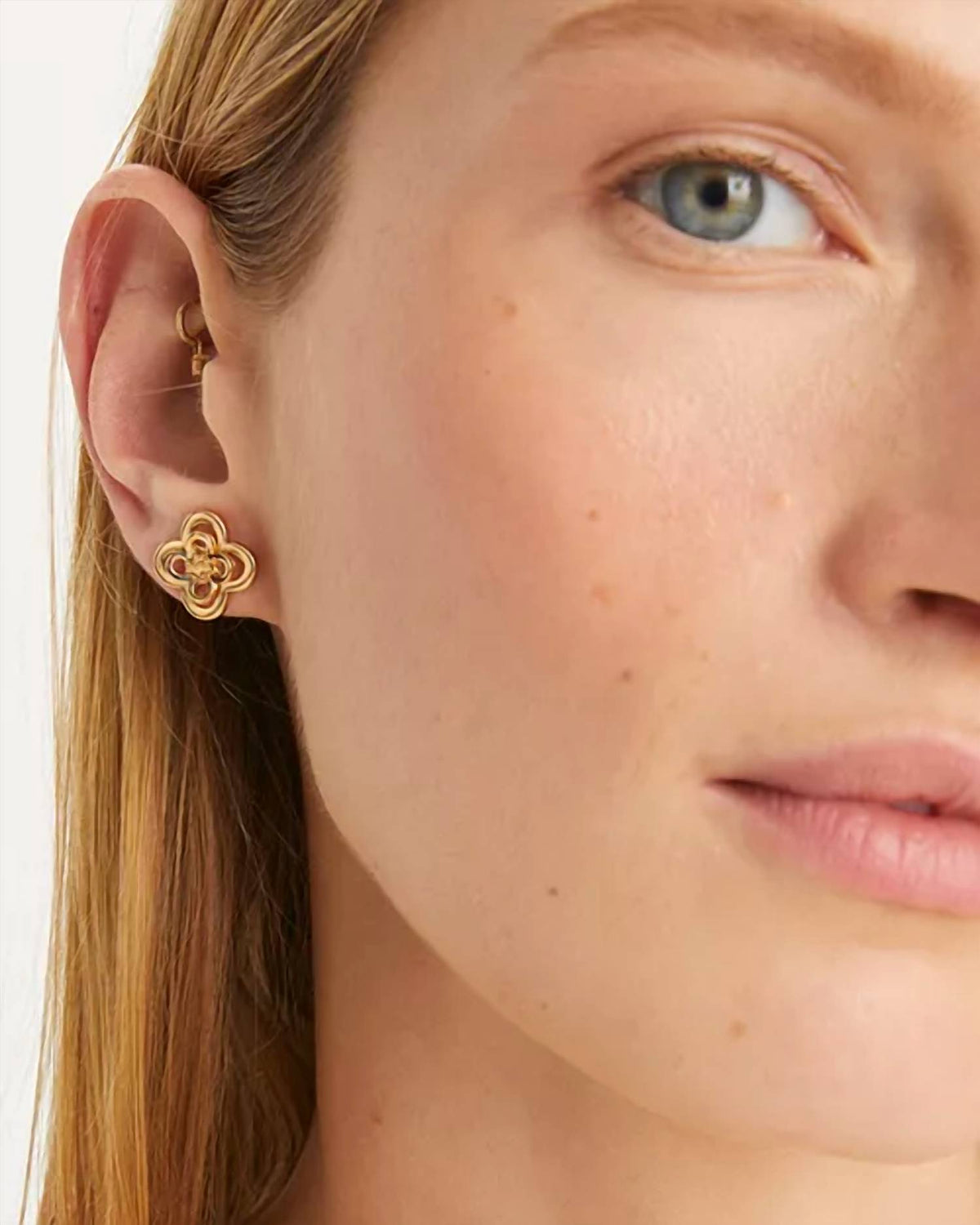 Tory Burch - Forget Me Not Clover Stacked Stud Earrings