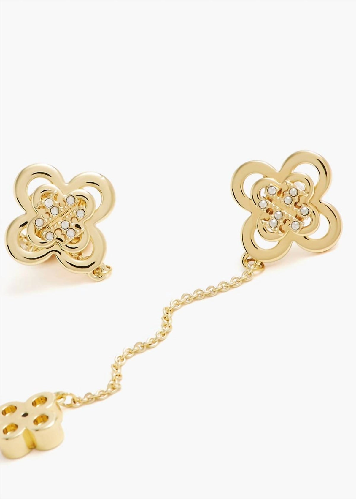 Tory Burch - Kira Clover Front-Back Clover Studs