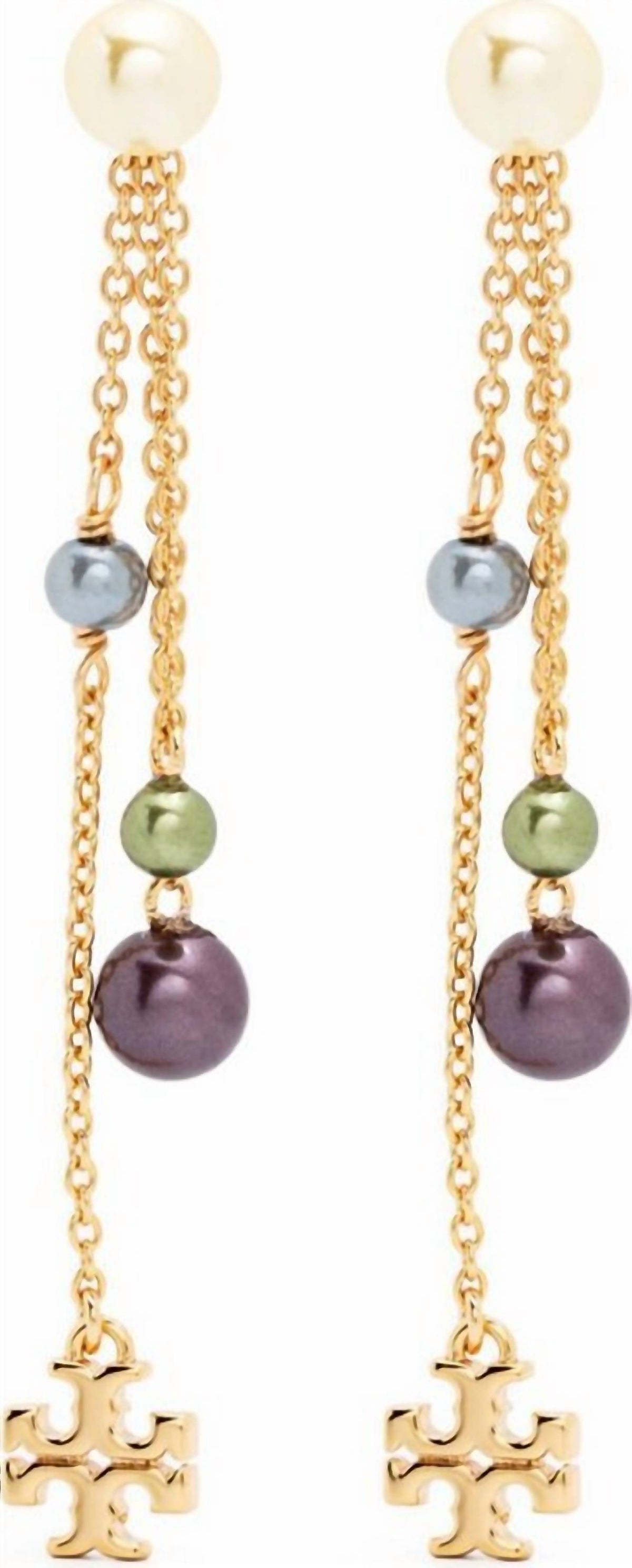 Tory Burch - Kira Pearl Linear Drop Earrings
