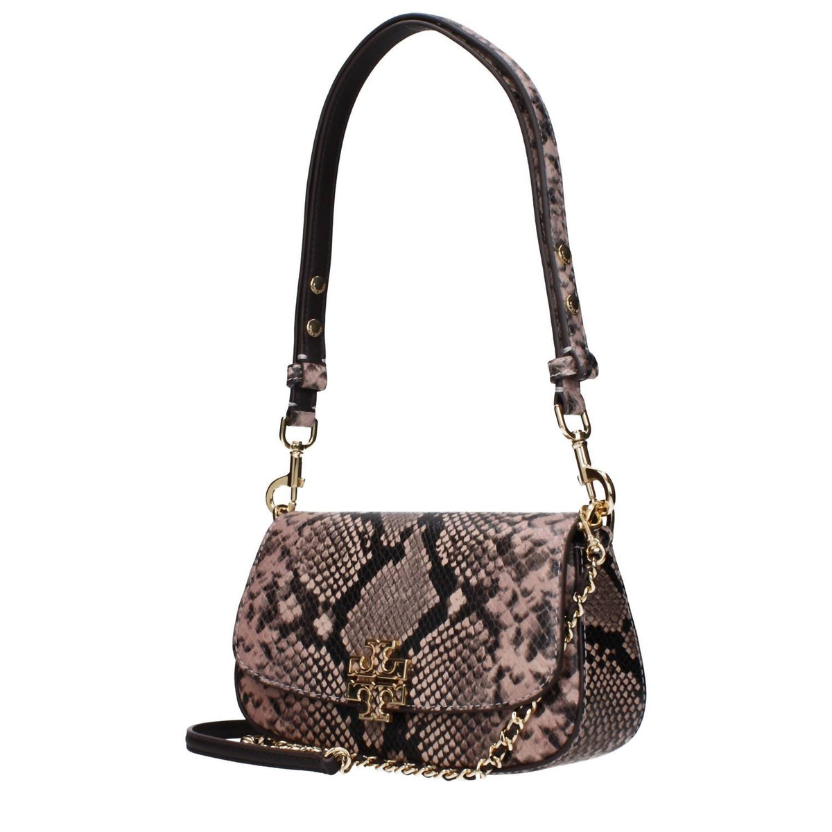 Tory Burch - Women's Snake Embossed Leather Shoulder Bag