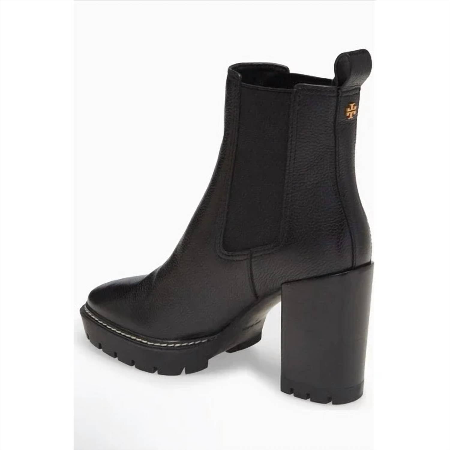 Tory Burch - Women's Carson 70mm Lug Sole High Heel Booties - ankle - boots - beige - booties