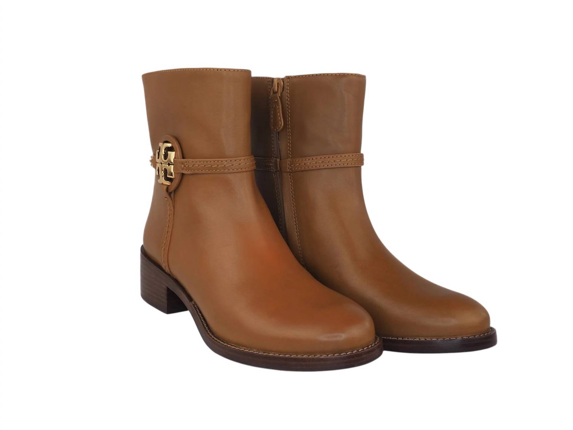Tory Burch - Women's Miller Calf Leather Bootie Boots - ankle - boots - booties - brown