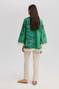 Touché - Tunic With Fringe Lacework Detail - clothing - cotton - floral