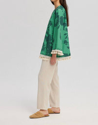 Touché - Tunic With Fringe Lacework Detail - clothing - cotton - floral