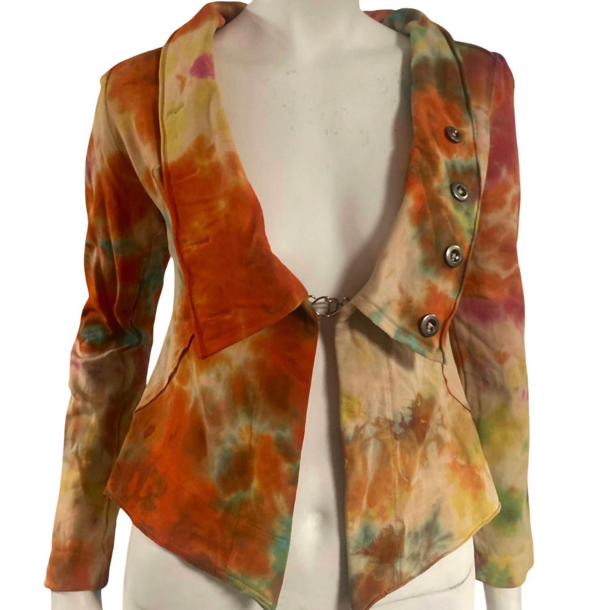Tough Luv - Tie Dye Cotton Boho Blazer Jacket