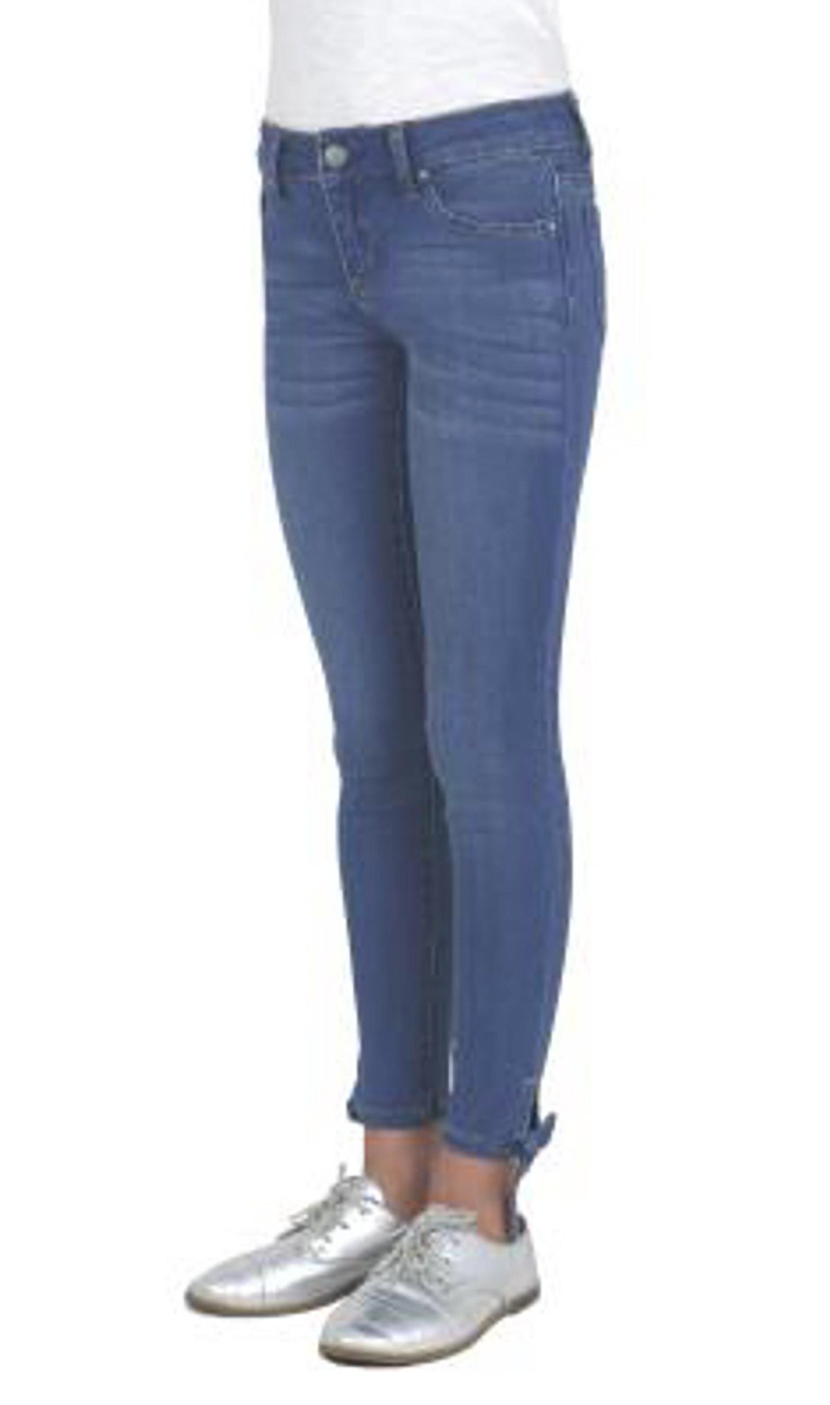 Tractr - Ankle Crop Tie Hem Jeans