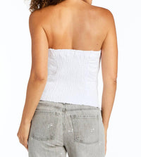 Tractr - Denim Strapless Corset Top
