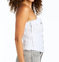 Tractr - Denim Strapless Corset Top
