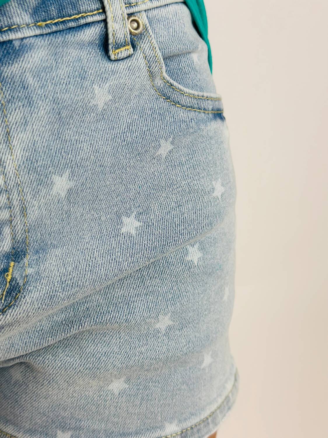 Tractr - Girl's Star Denim Short - blue - bottoms - clothing