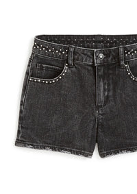 Tractr - Girl's Waistband High Rise Short - black - bottoms - clothing
