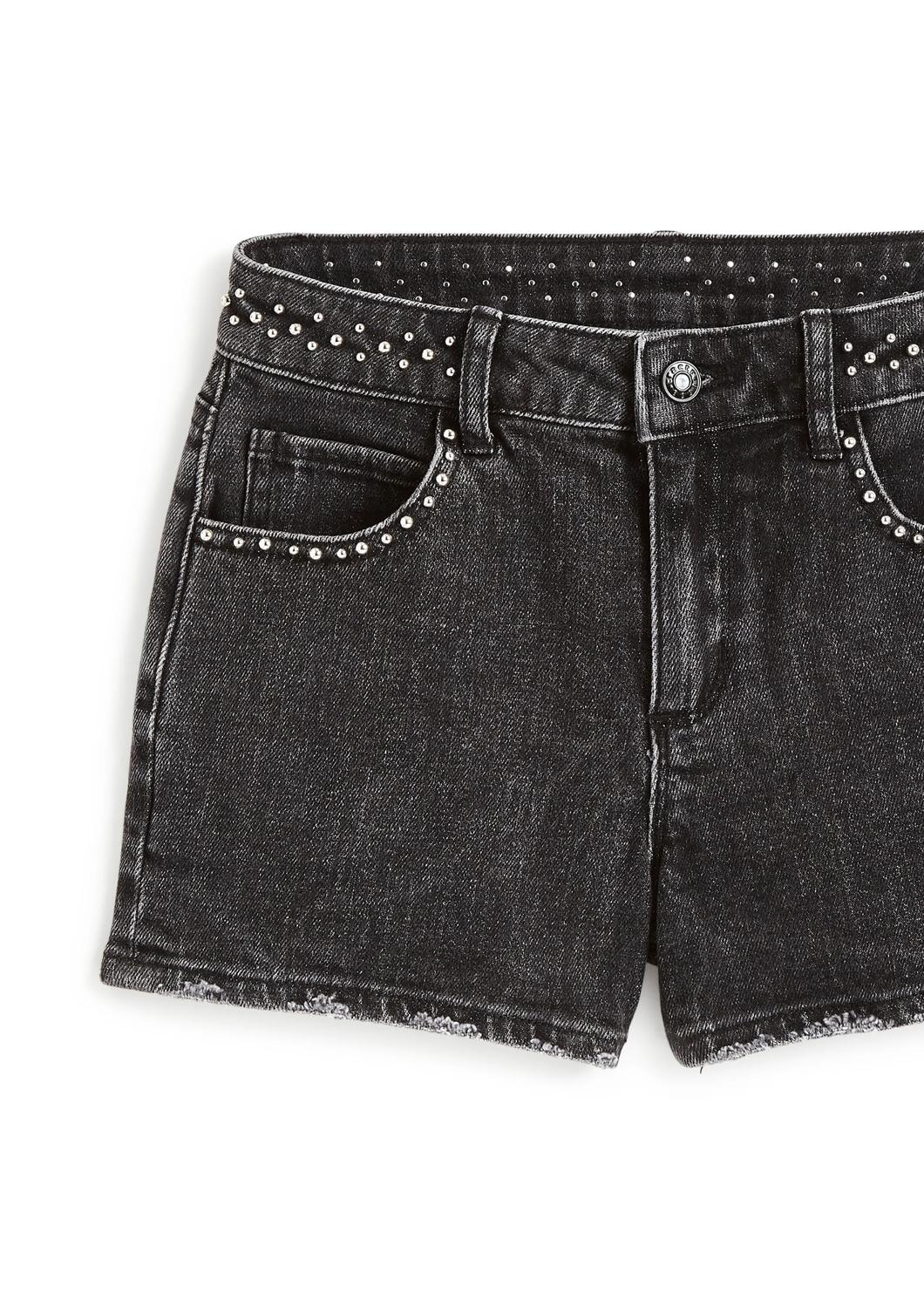 Tractr - Girl's Waistband High Rise Short - black - bottoms - clothing