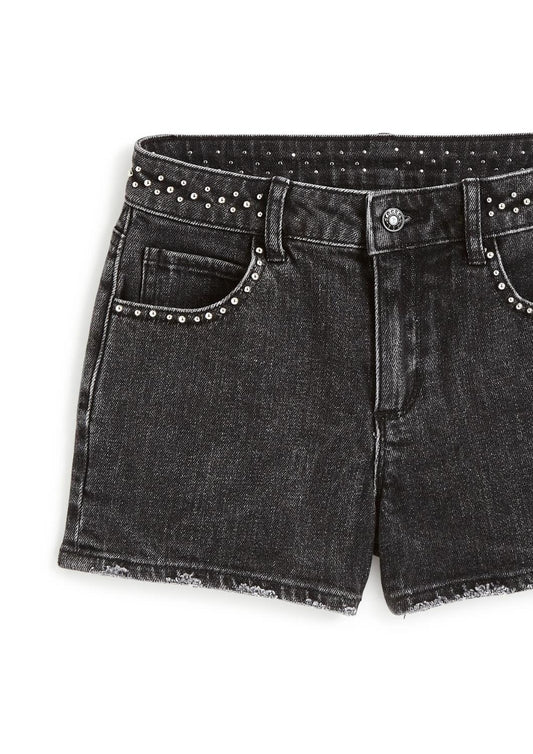 Tractr - Girl's Waistband High Rise Short - black - bottoms - clothing