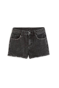 Tractr - Girl's Waistband High Rise Short - black - bottoms - clothing