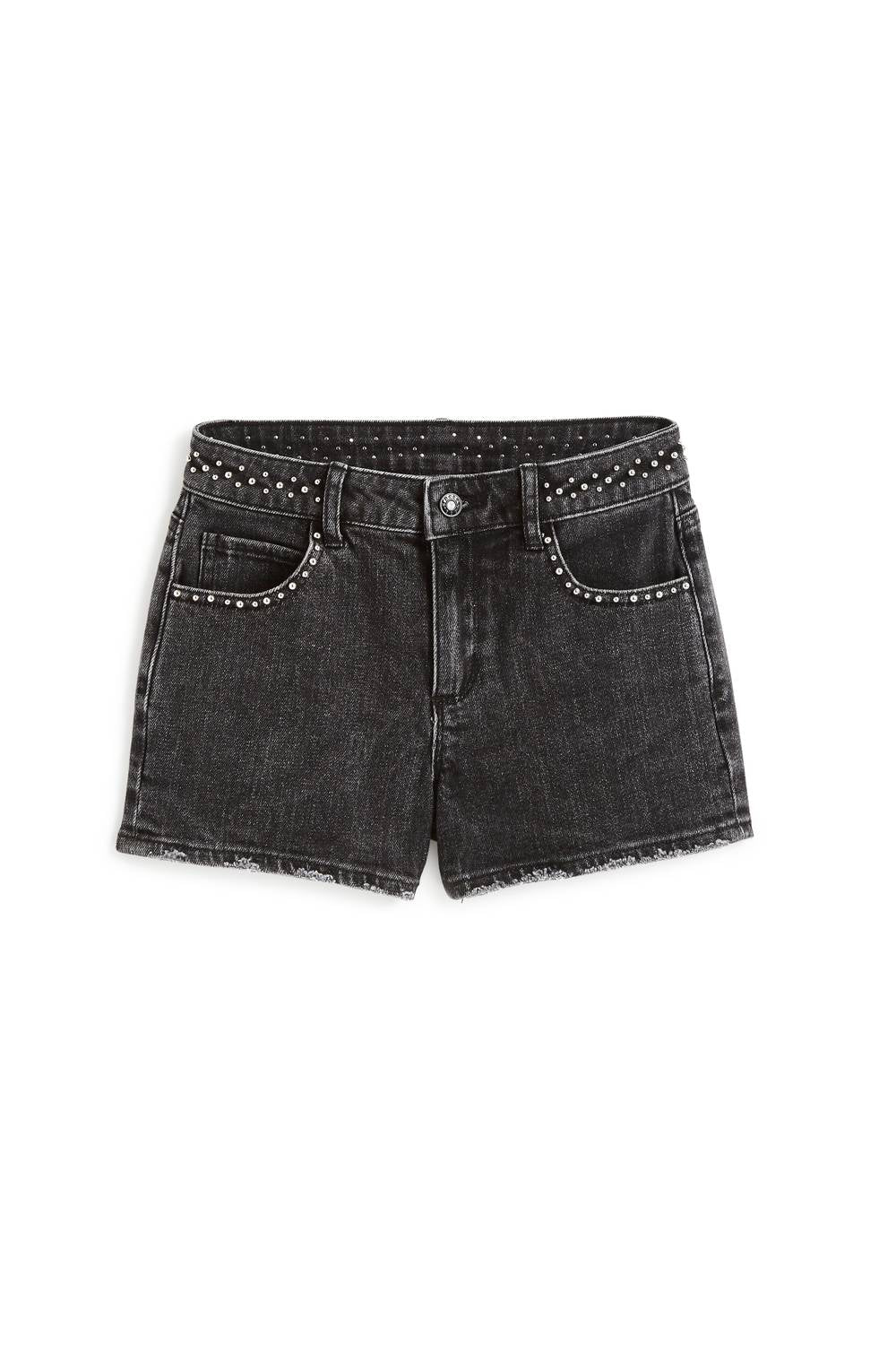 Tractr - Girl's Waistband High Rise Short - black - bottoms - clothing