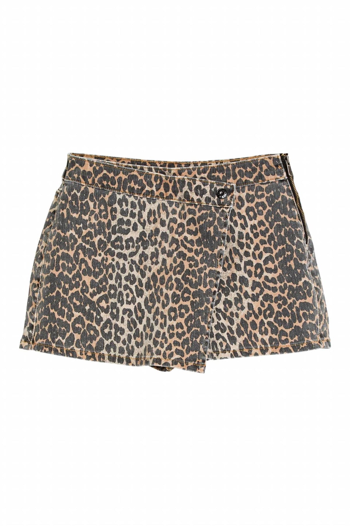 Tractr - Leopard Overlap Skort