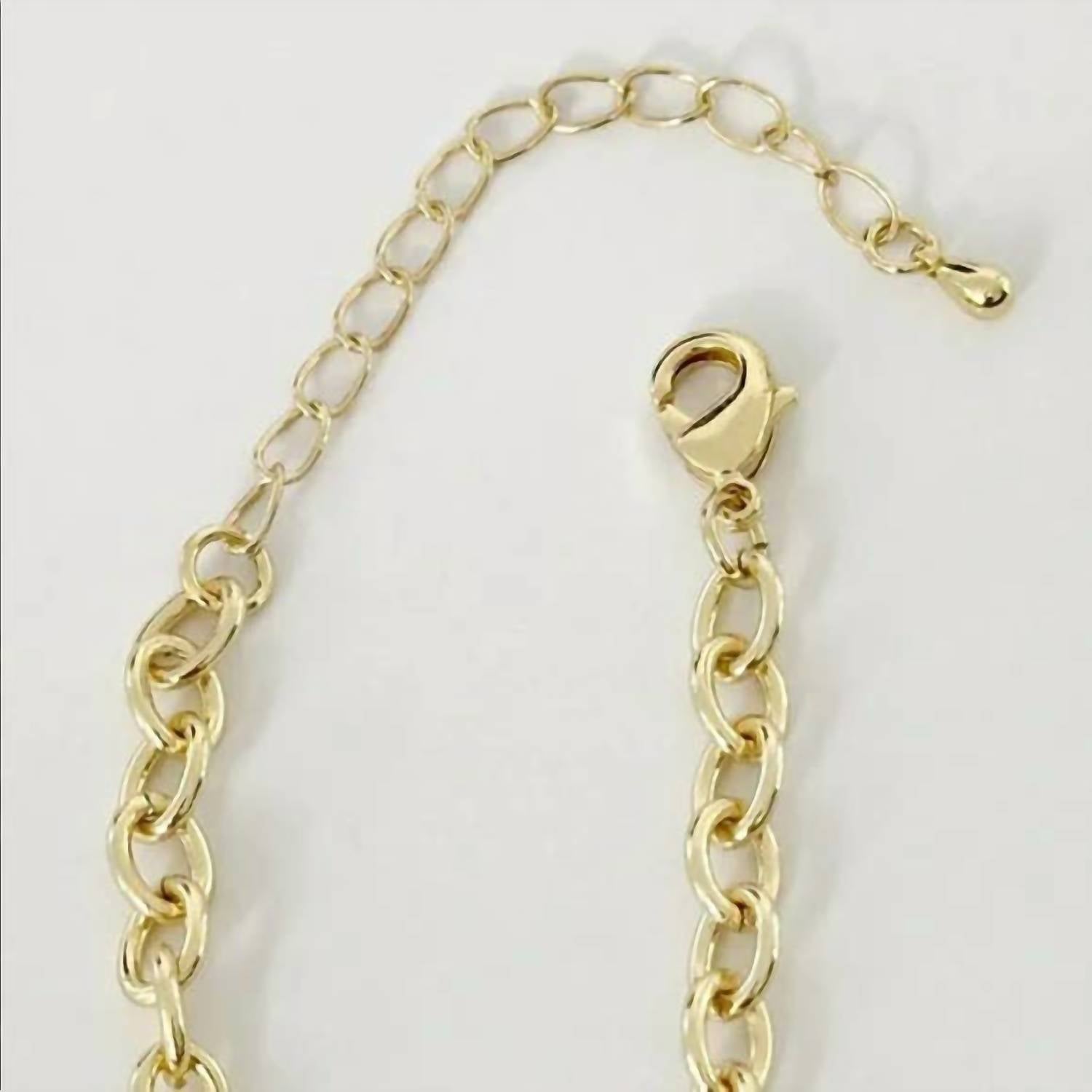 Tramps+Thieves - Shield Crystal Necklace - gold - jewelry - necklaces