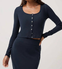 Travismathew - Cloud Rib Long Sleeve Button Top