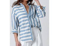 Trend:Notes - Striped Oversized Button Down Shirt
