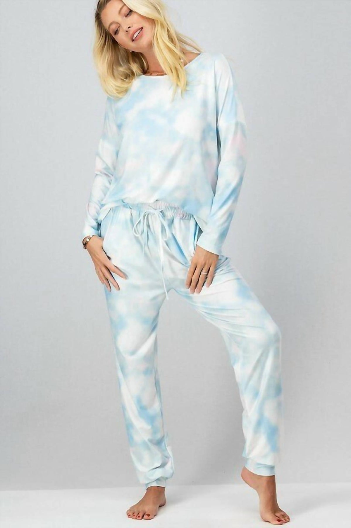 Trend:Notes - Tie Dye Long Sleeve Jogger Set