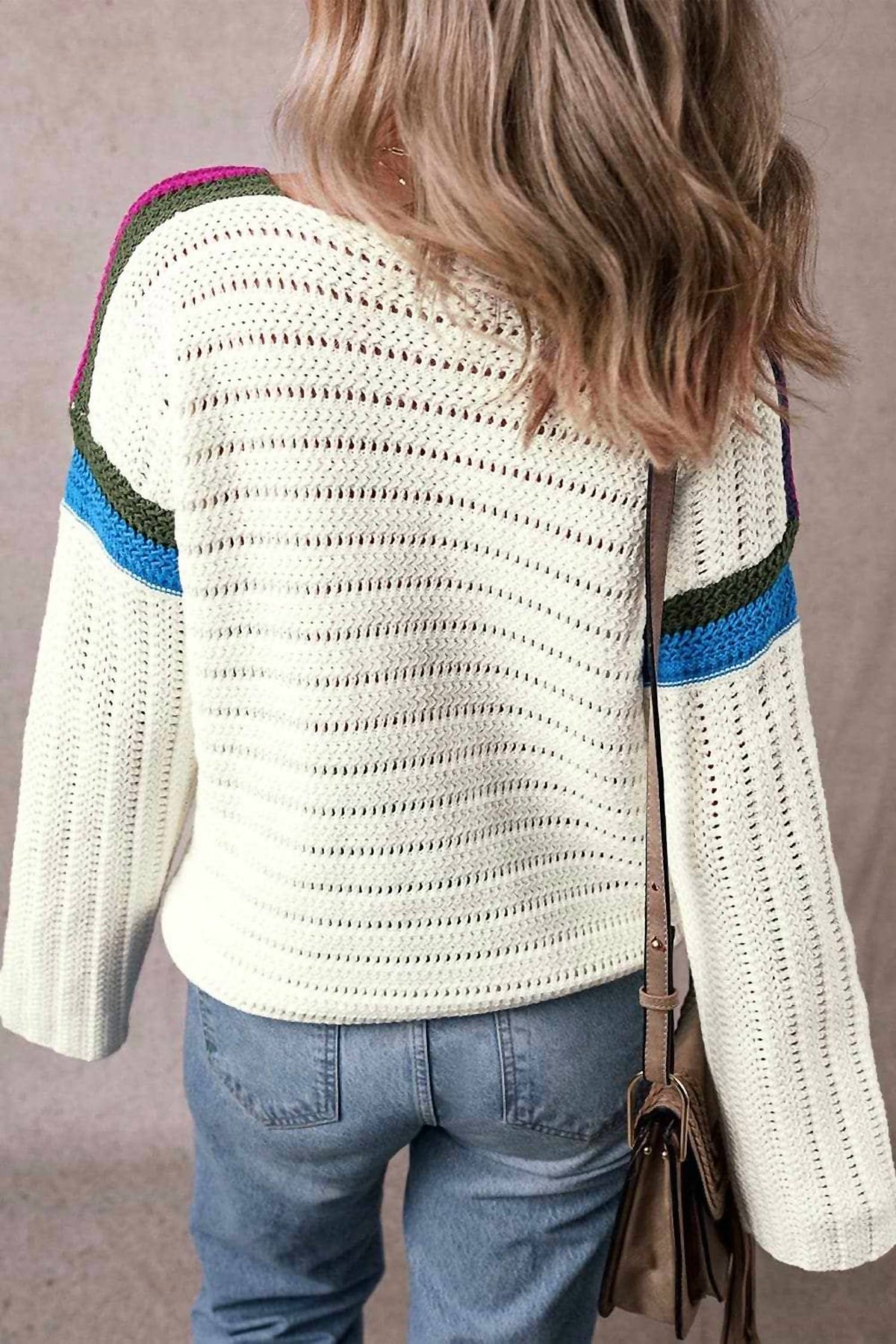 Trendsi - Floral Long Sleeve Drawstring Sweater