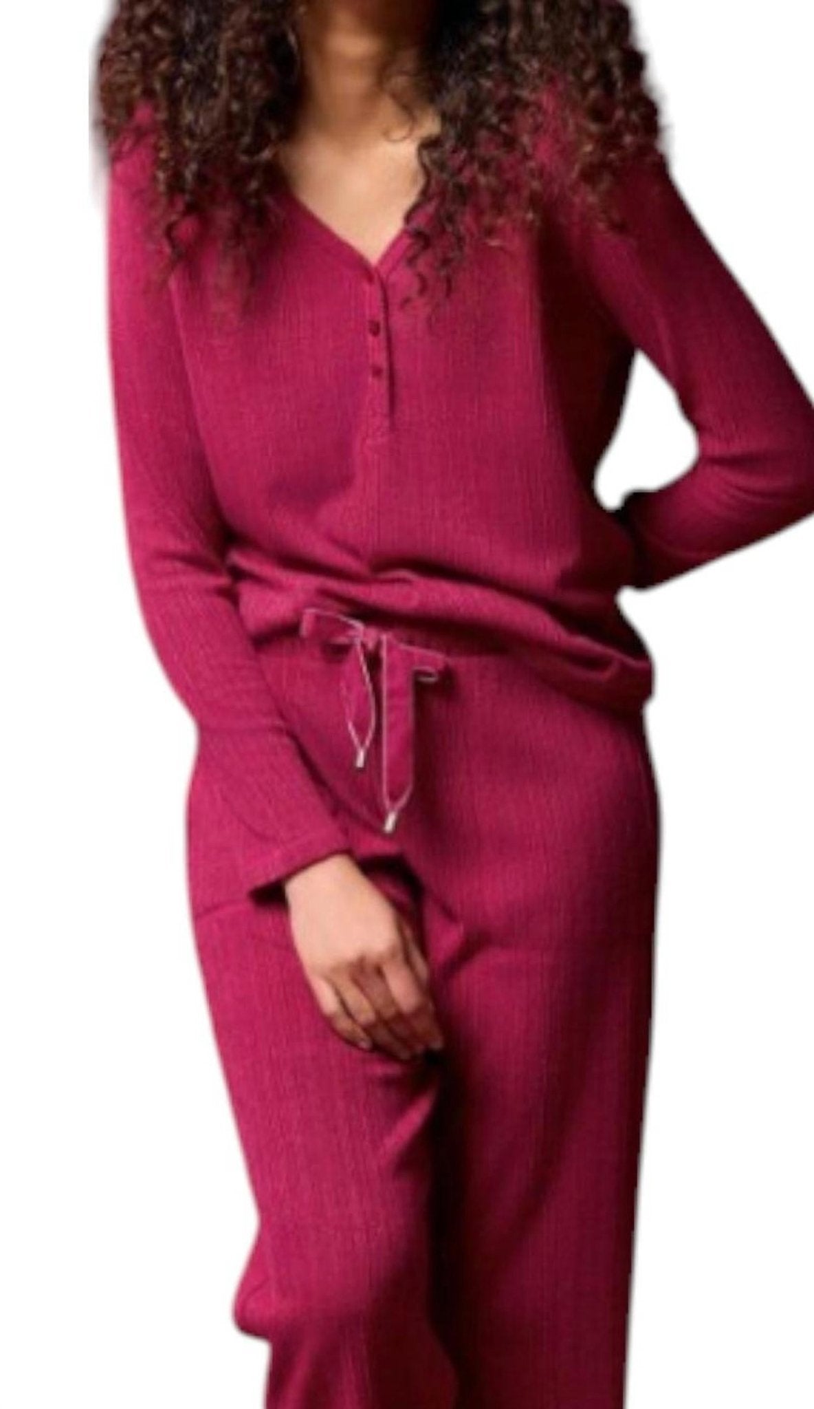 Tribal - 2 Piece Henley Pajama Set - clothing - loungewear - loungewear - set