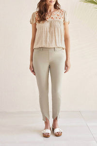 Tribal - 5 Pocket Pull On Ankle Pant With Ankle Slit