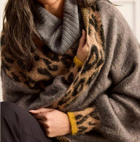 Tribal - Animal Colour Block Cardigan - acrylic - animal - cardigans