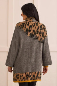 Tribal - Animal Colour Block Cardigan - acrylic - animal - cardigans