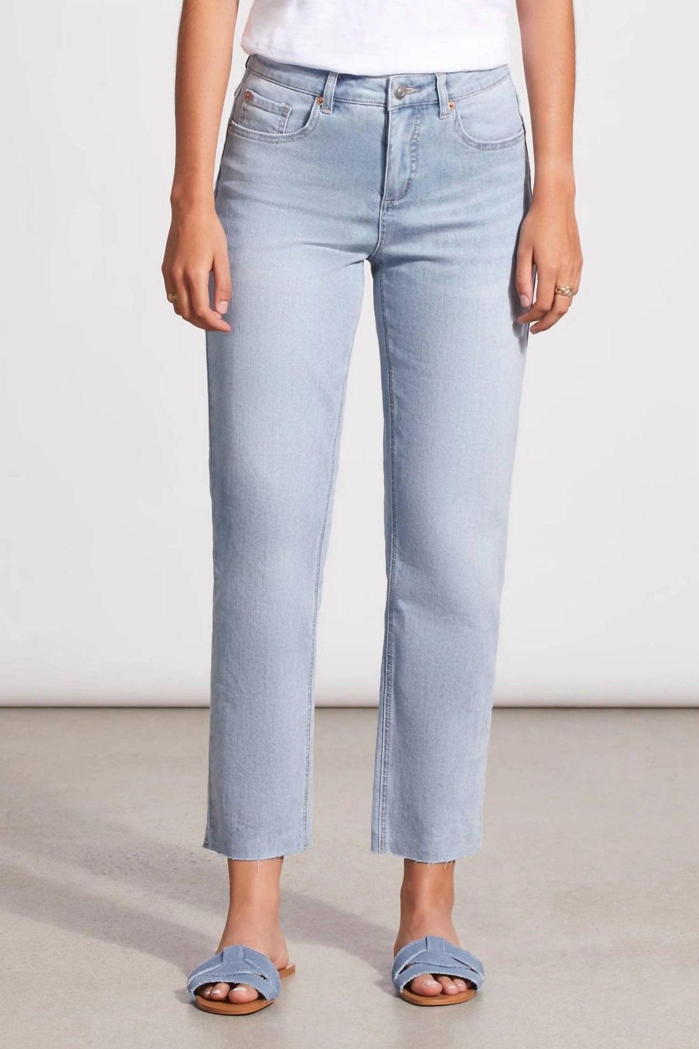 Tribal - Audrey Girlfriend Straight Ankle Jeans - ankle - blue - clothing