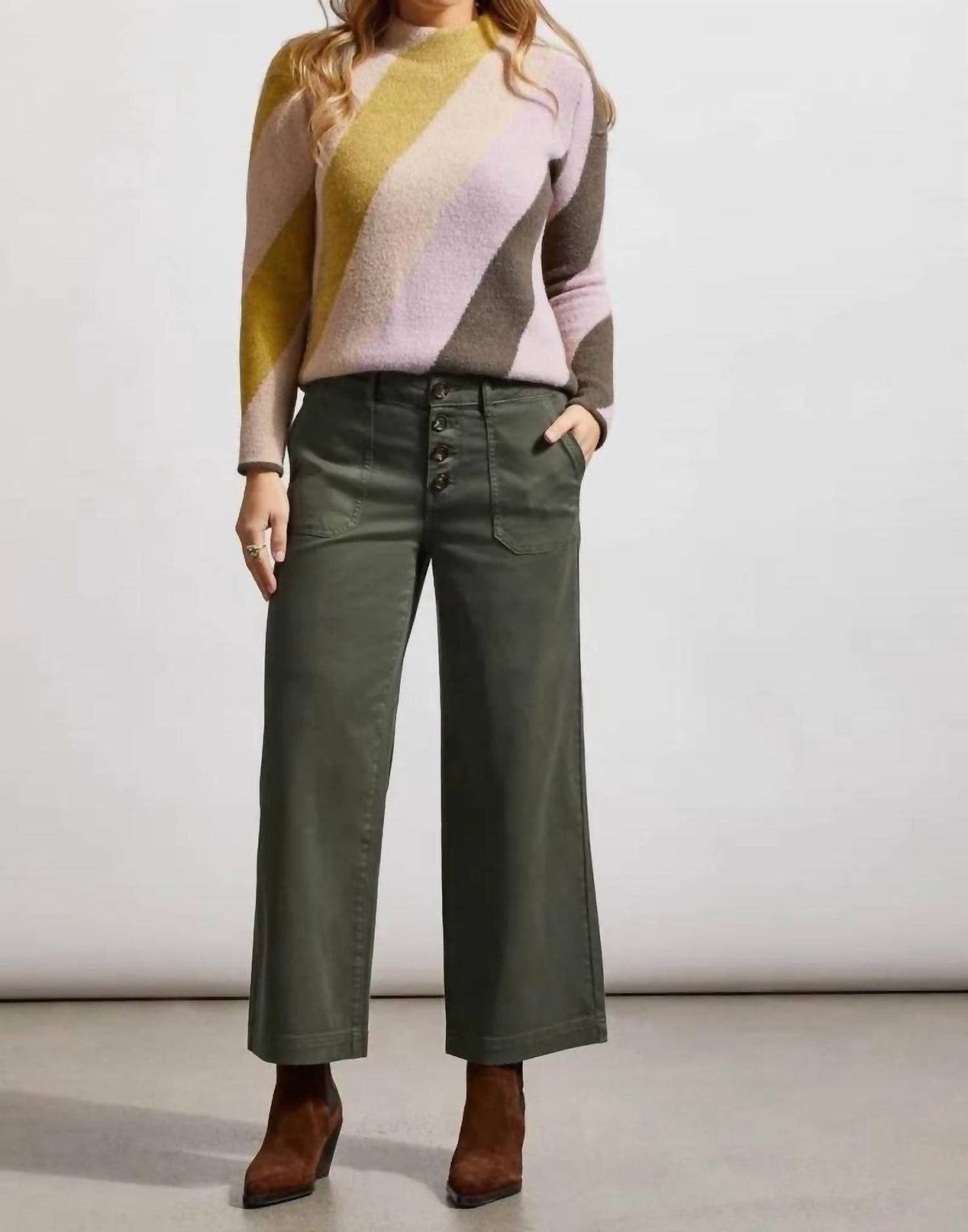 Tribal - Audrey Hugging Btn Fly Crop Wide