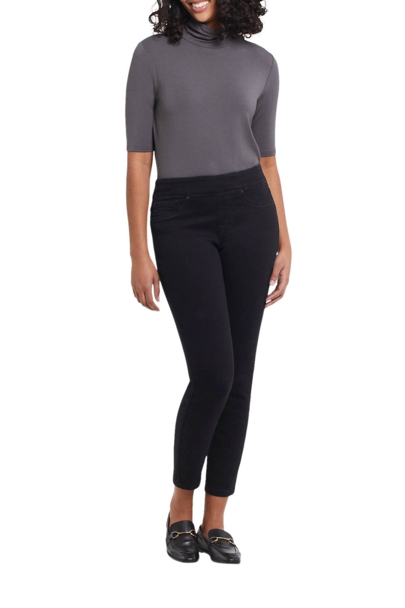 Tribal - Audrey Pull - on Ankle Jegging - black - clothing - cotton - blend