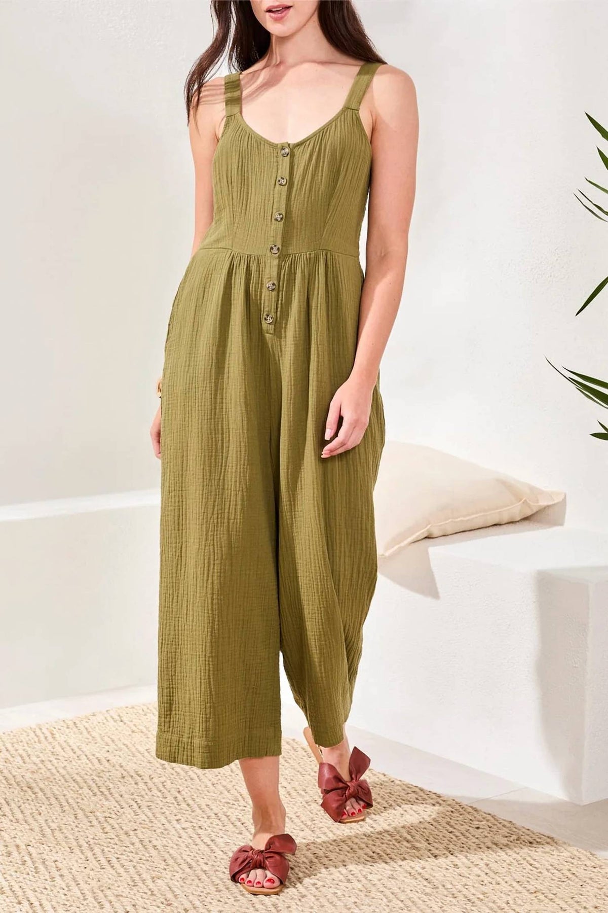 Tribal - Back Smocking Jumpsuit