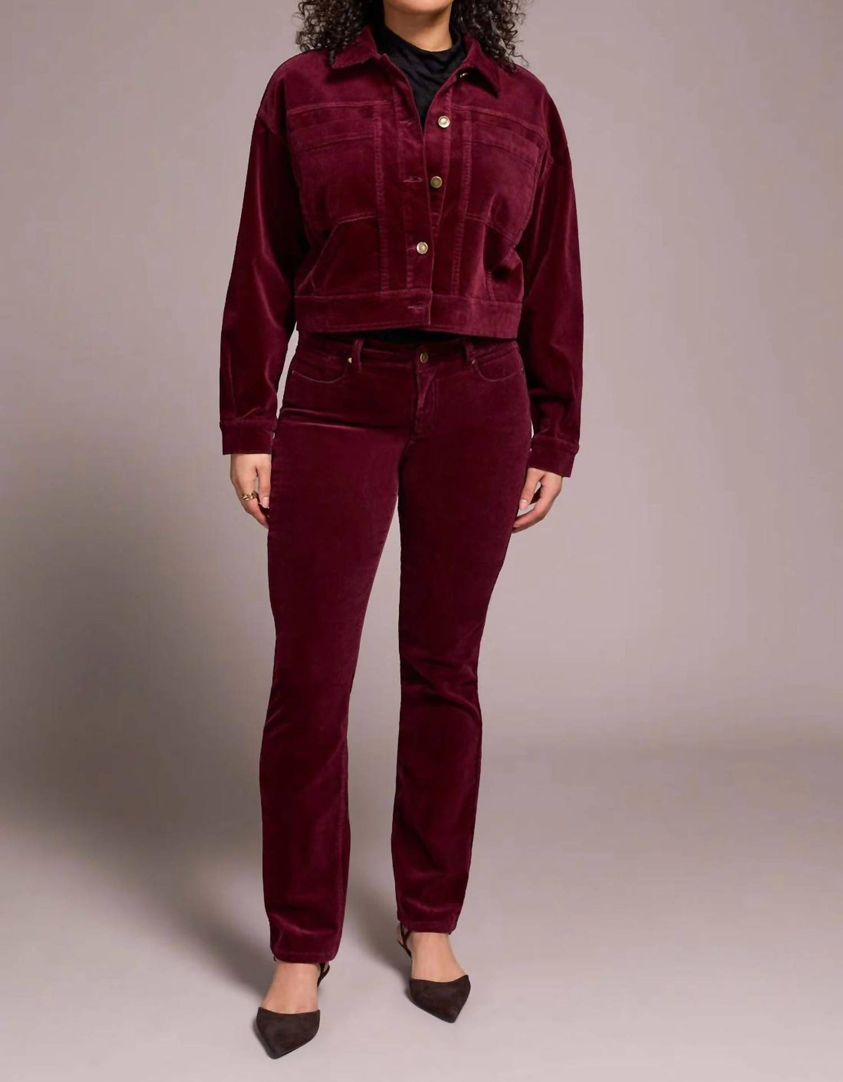 Tribal - Button-front Stretch Corduroy Jacket