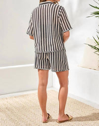 Tribal - Button Front Stripe Blouse