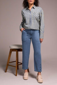 Tribal - Button Vent Fly Front Ankle Pants