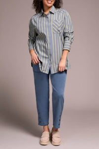 Tribal - Button Vent Fly Front Ankle Pants