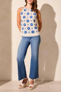 Tribal - Crochet Retro Sweater - clothing - cotton - crew
