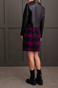 Tribal - Crop Biker Leather Jacket