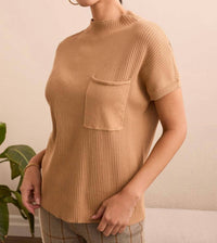 Tribal - Dolman Short Sleeve Tee With Pocket
